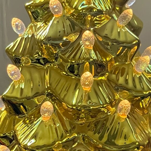 Vintage-Inspired 14" Gold Christmas Tree -CHILD-FRIENDLY ACRYLIC !(RETIRED) NWT - Picture 12 of 14